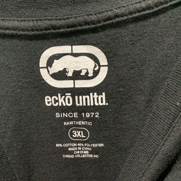 MENS 3XL BLACK AND GREY ECKO UNLTD. TSHIRT - Picture 3 of 4
